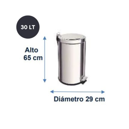TACHO con PEDAL ACERO 30 LT EB04-11