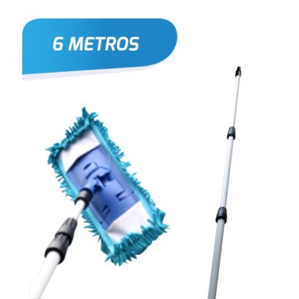 MANGO TELESCÓPICO DE 6 METROS + TRAPEADOR MICROFIBRA 45 CMS Y ARMAZON
