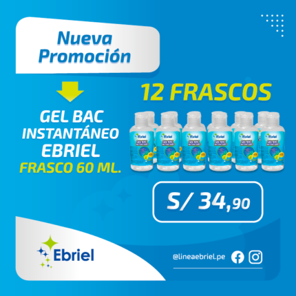 GEL ALCOHOL 60 ml 12 UNIDADES