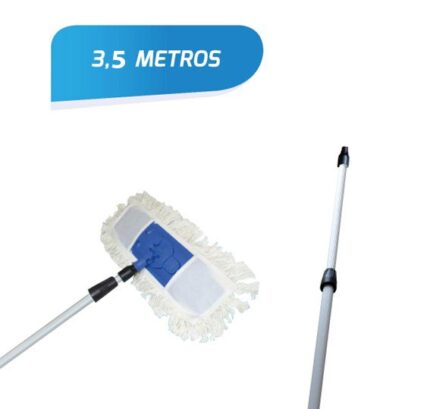 MANGO TELESCÓPICO DE 3.5 METROS + TRAPEADOR DE POLVO 45 CMS Y ARMAZON