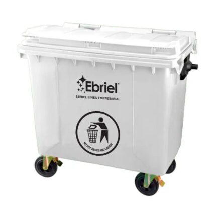 CONTENEDOR DE RESIDUOS SOLIDOS SIN PEDAL - 660 LT BLANCO