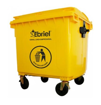 CONTENEDOR DE RESIDUOS SOLIDOS SIN PEDAL 1100 LT AMARILLO